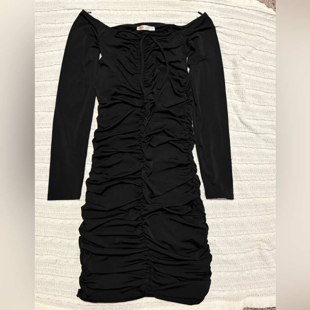 Intempo Black Ruched Top